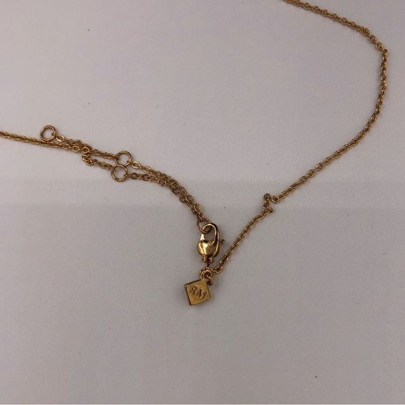 Rebecca Minkoff Open Sphere Gold Y Necklace Lariat Turquoise Pendant Crystal - Picture 9 of 10